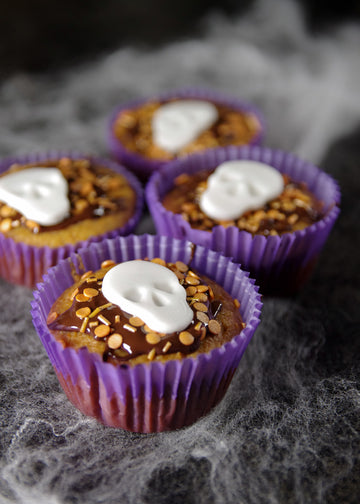 Karotten Muffins Halloween Totenkopf