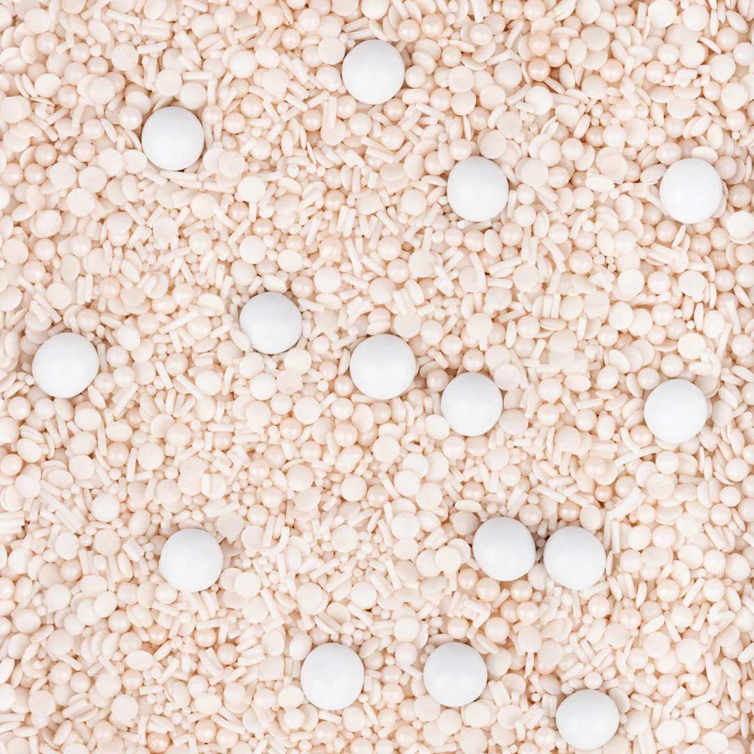 Streusel Mix Einfärbig Weiß