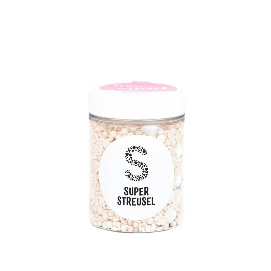 Weiße Super Streusel 90g Dose