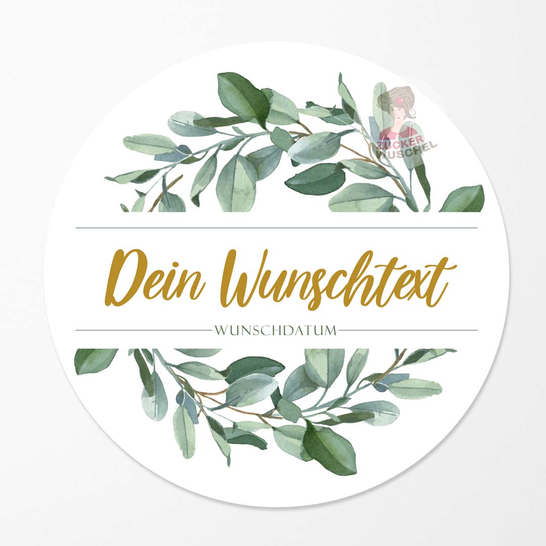 Tortenaufleger Hochzeit floraler Eukalyptus Kranz