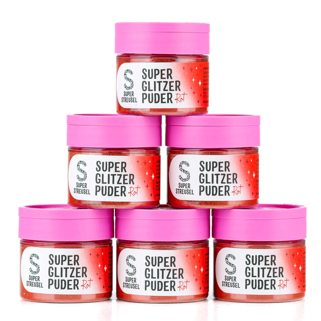Super Streusel Superglitzerpuder Rot 10g Dose