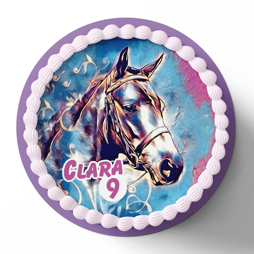 Tortenaufleger Pferd Aquarell