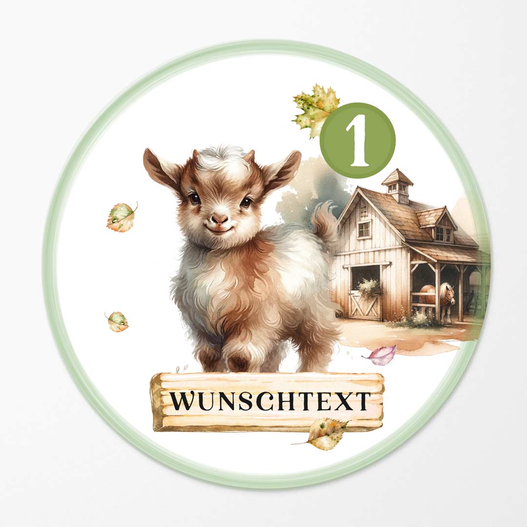 Tortenaufleger Bauernhof Tiere Babyziege Zicklein