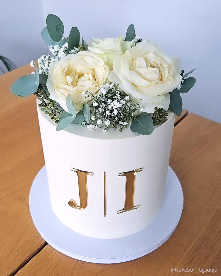 Cake Charm Hochzeit Brautpaar Initalen