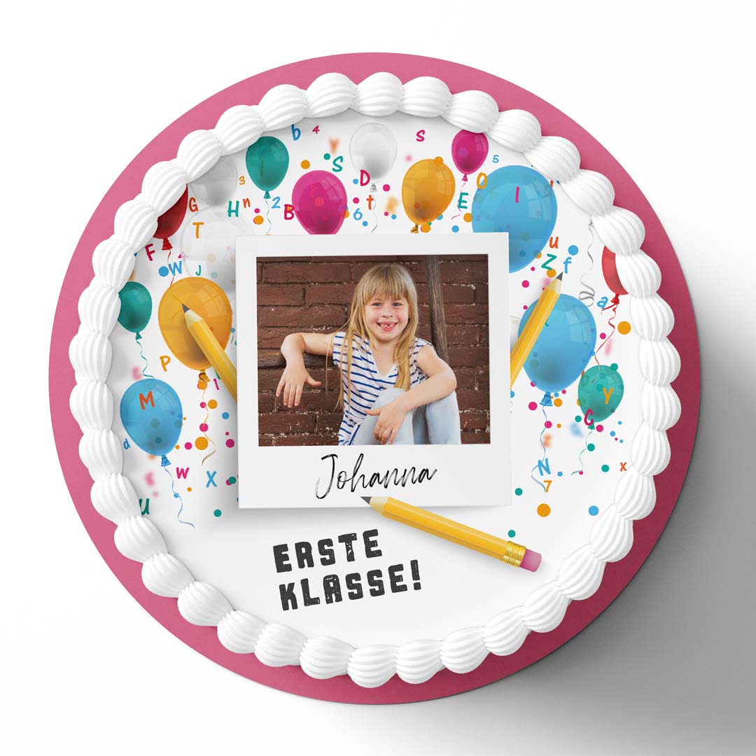 Foto Tortenaufleger Schulbeginn Erste Klasse