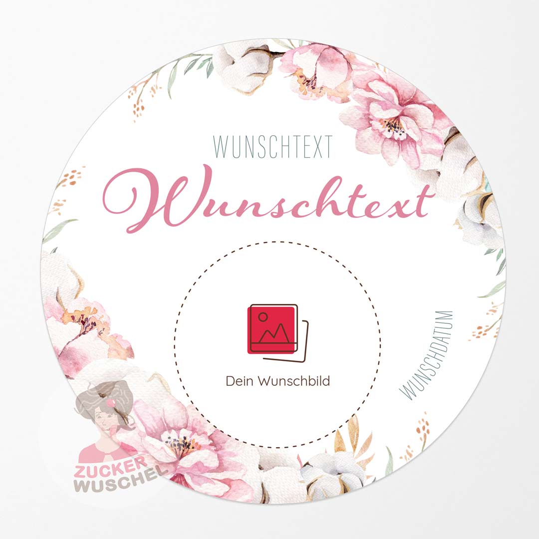 Tortenaufleger Taufe Mädchen Boho Chic