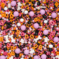 BOOOO! Halloween Streusel in Orange, Pink, Schwarz und Flieder