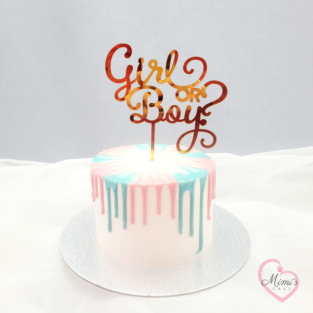 Cake Topper Baby Shower Gender Reveal