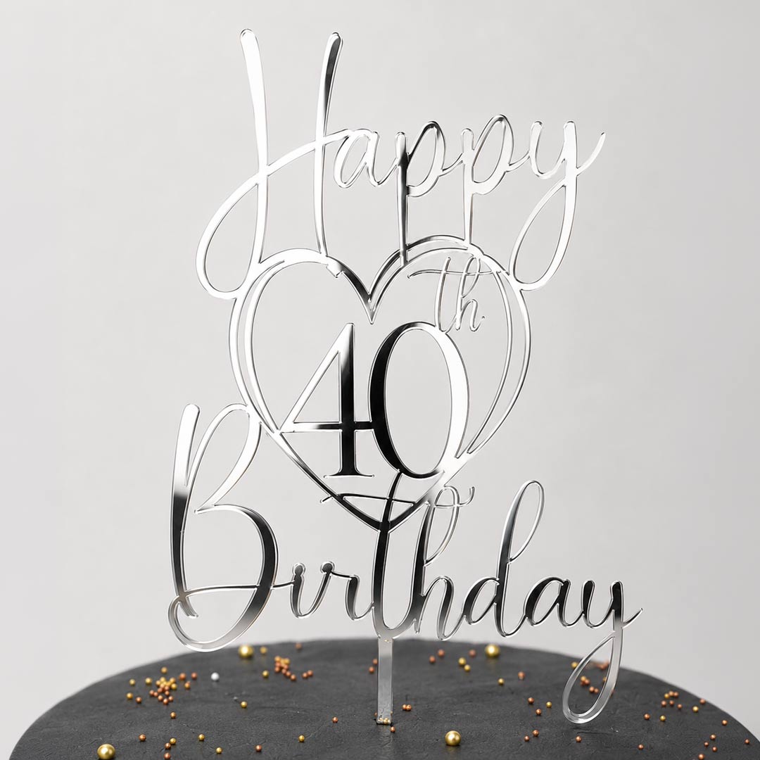 Cake Topper Happy Birthday Wunschzahl Herz