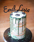 Cake Topper Kindergeburtstag Double Name Schwarz