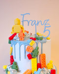 Cake Topper Kindergeburtstag Name Zahl bunt