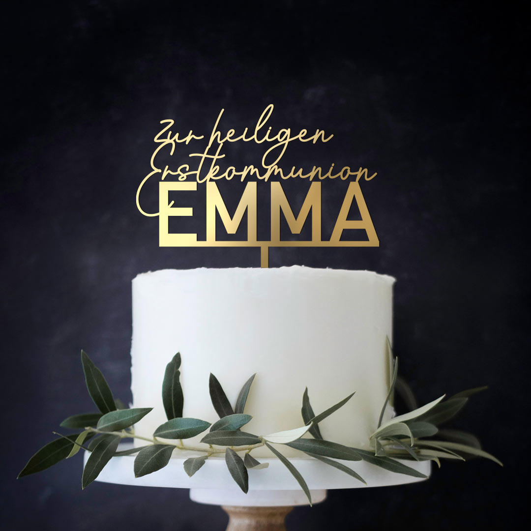 Cake Topper Kommunion Wunschname personalisiert