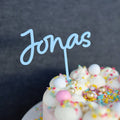 Cake Topper Wunschname Pastell Blau