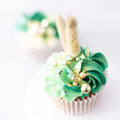 Cupcake mit essbarem Glitzer Gold