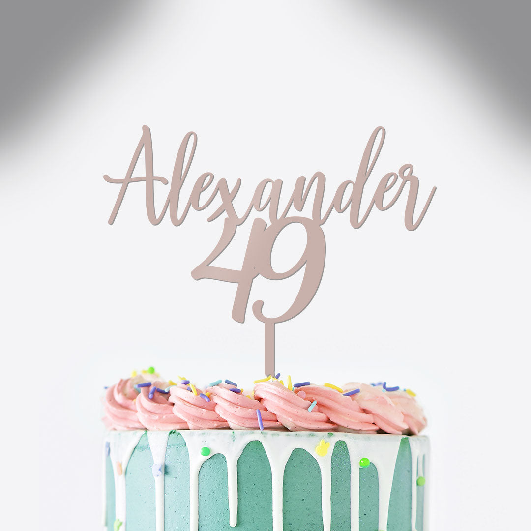 Edler Cake Topper personalisierbar Jubiläum