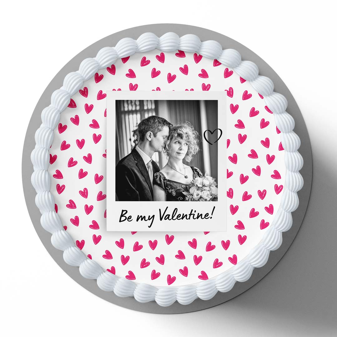Foto Tortenaufleger Valentinstag Liebe Polaroid Look