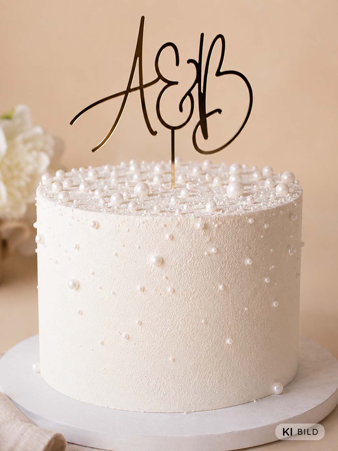 Hochzeits-Cake Charm Initialen Ampersand
