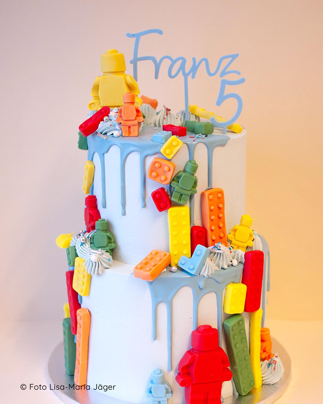 Cake Topper Kindergeburtstag Name Zahl bunt