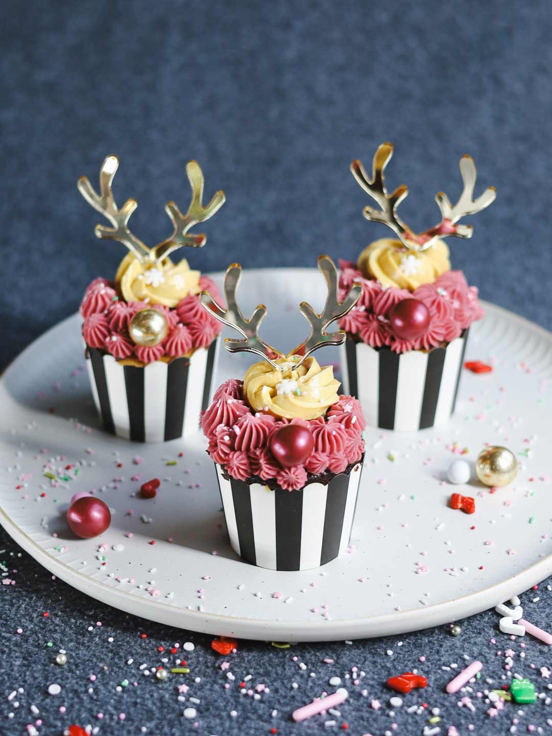 Muffin Topper Acryl Weihnachten Reindeer Rudolph