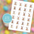 Osterhasen als essbare Cupcake-Aufleger im Mini-Format 4 cm