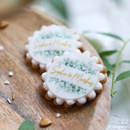 Personalisierte Muffin Cupcake Keksaufleger Hochzeit