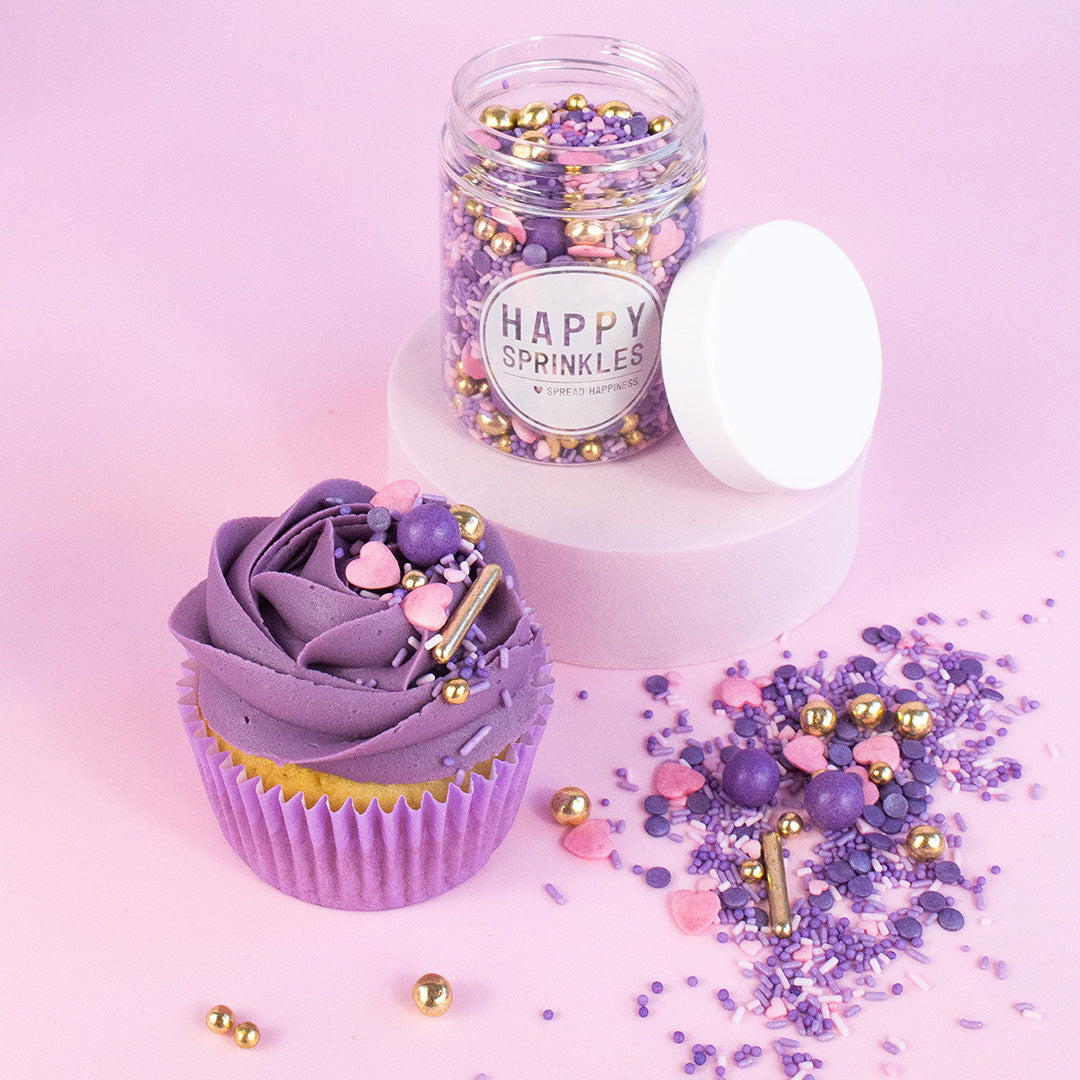 Purple Elegance Streuselmix in Violett, Rosé und Gold