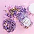 Purple Elegance Sprinkles mit Schokokugeln in Violett, Rosé und Gold