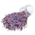 Purple Elegance Streuselmix ausgestreut: Violett, Rosé, Gold und Schokokugeln