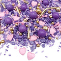 Purple Elegance Streuselmix in Violett, Rosé und Gold