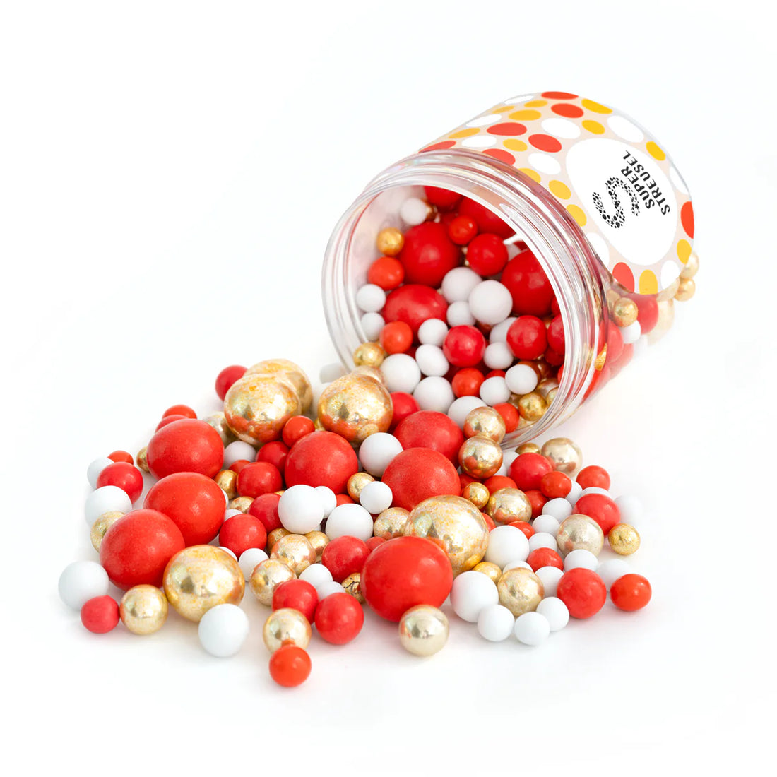 Schokokugeln GlockenSpiel Rot Weiß Gold Zuckerwuschel