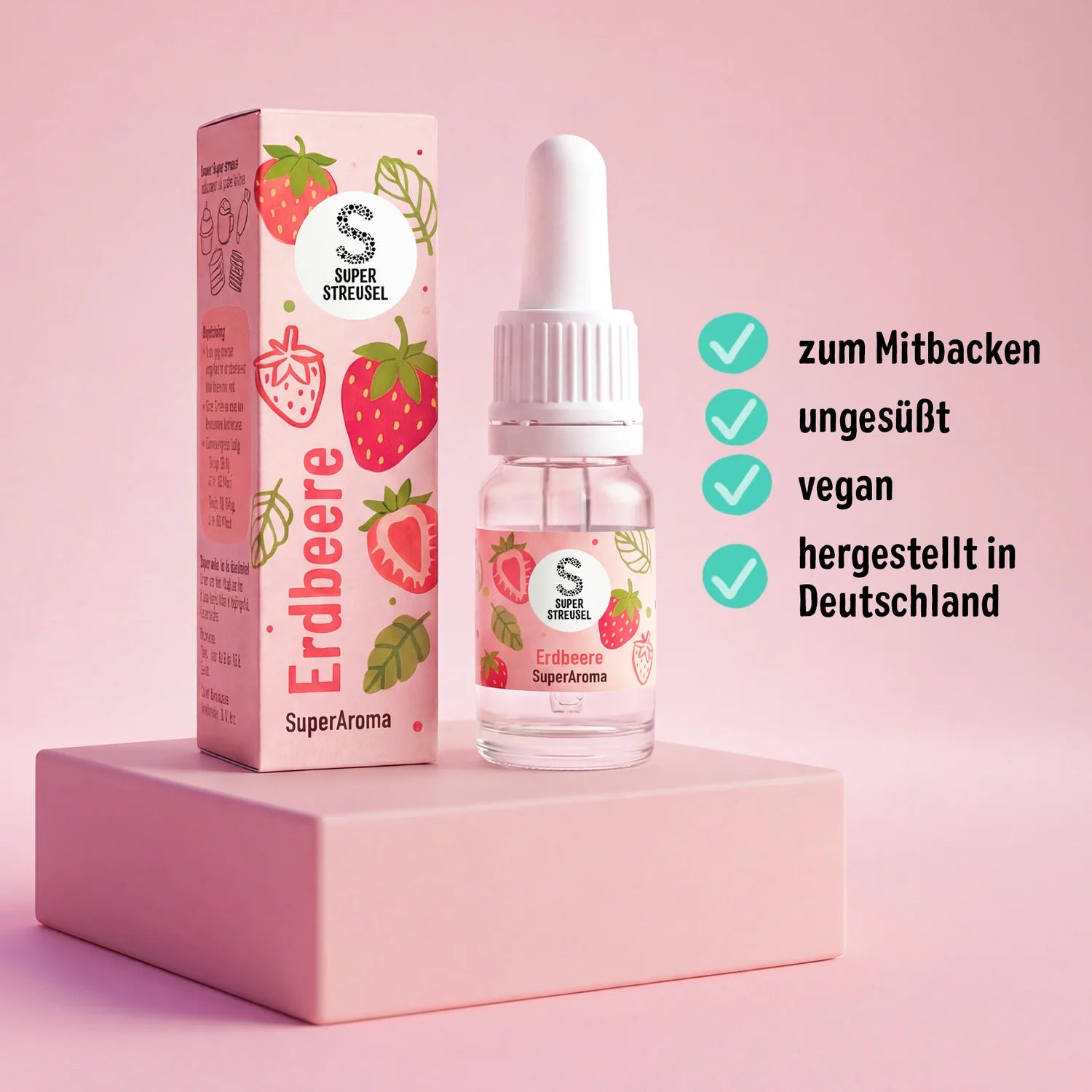 SuperAroma Erdbeere – zum Mitbacken, ungesüßt, vegan, hergestellt in Deutschland