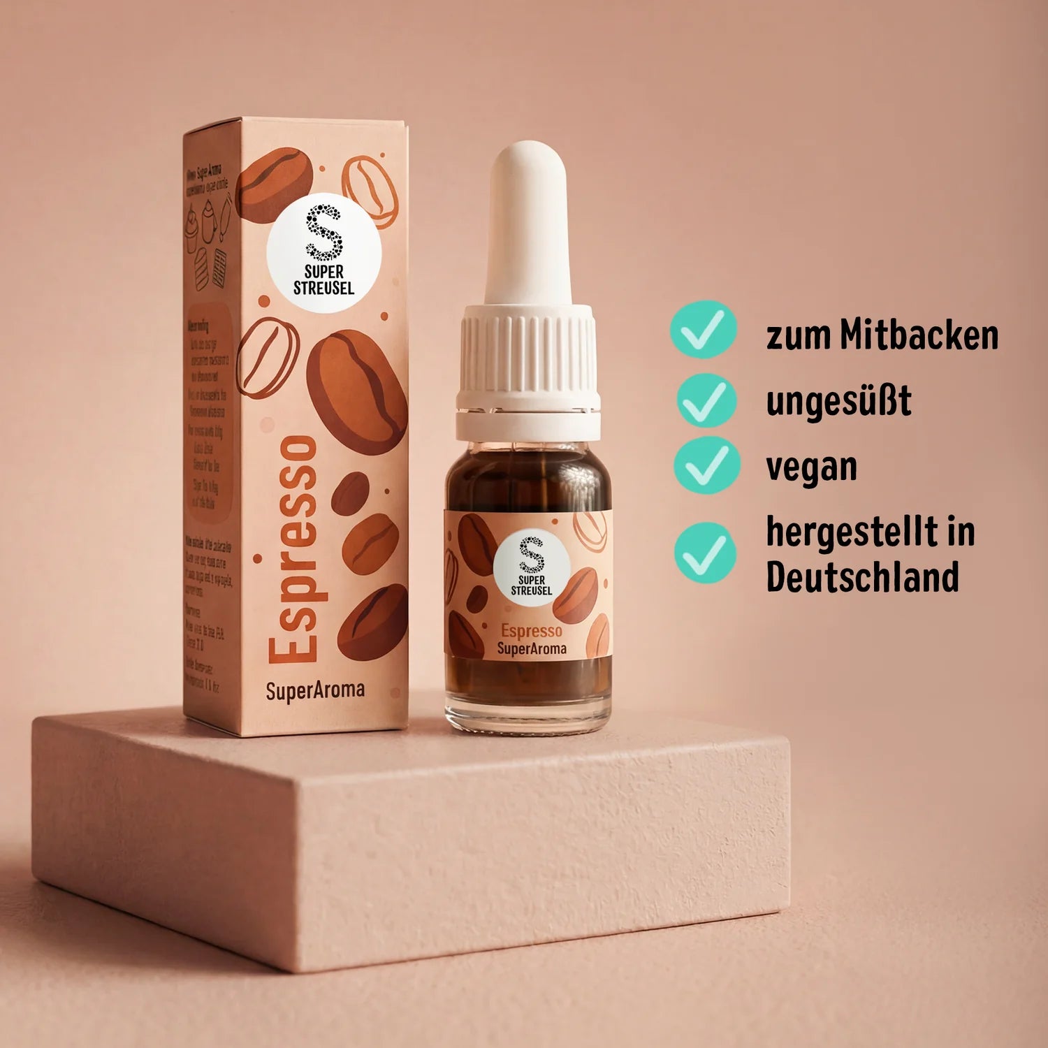 SuperAroma Espresso – zum Mitbacken, ungesüßt, vegan, hergestellt in Deutschland