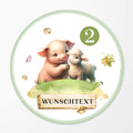Tortenbild Kindergeburtstag Schaf Schwein Babies personalisiert