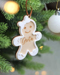 Weihnachtsanhänger Lebkuchenmädchen Holz Acryl personalisiert
