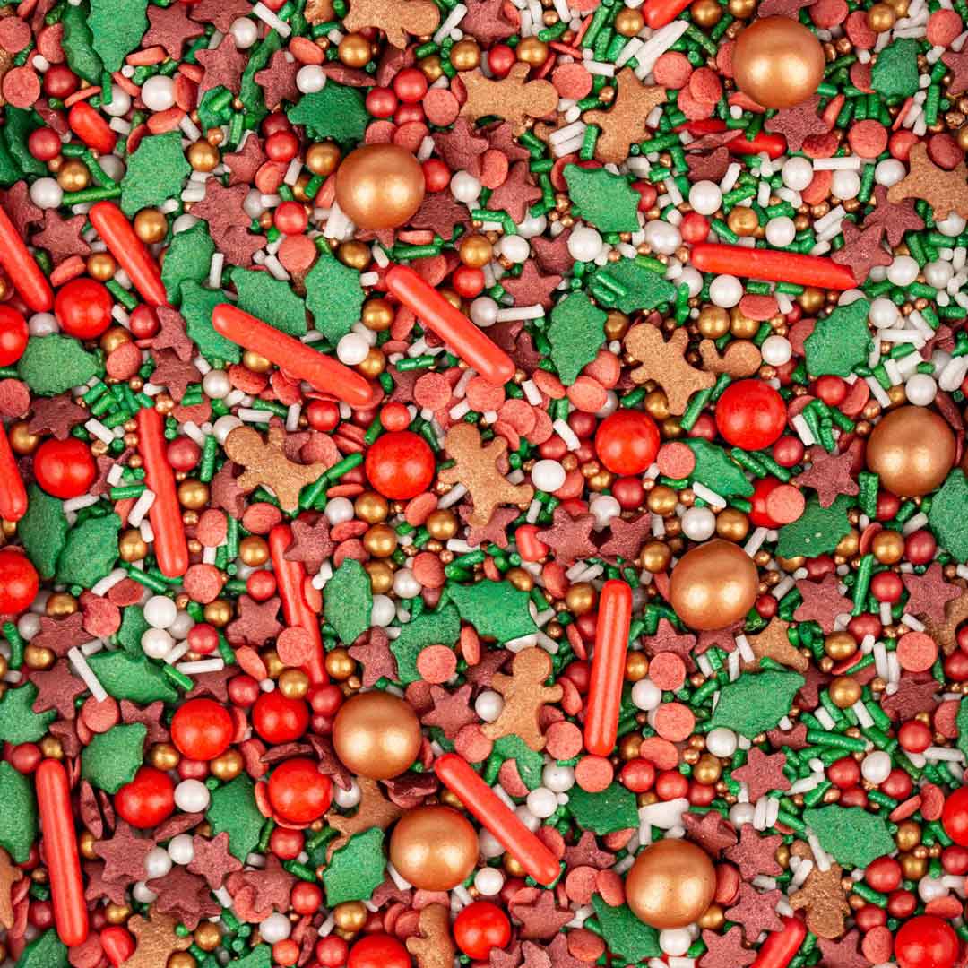 Weihnachtsstreusel Mix Rot Grün Lebkuchenmännchen