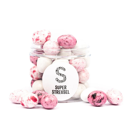 Super Streusel Schokokugeln in rosa Eierform
