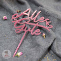 Cake Topper Geburtstag Rosa Acryl