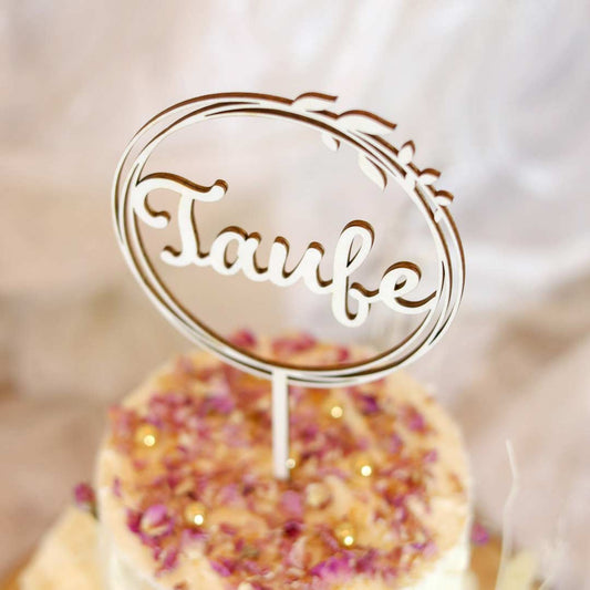 Cake Topper Taufe Boho floral