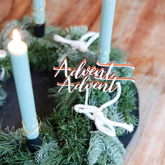 Cake Topper Weihnachten "Advent Advent"