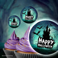 Cupcake Aufleger Halloween Haunted House Fledermäuse