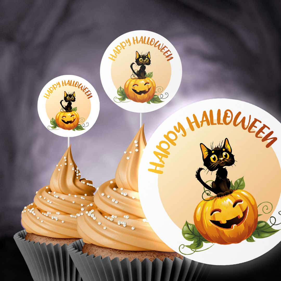 Cupcake Aufleger Halloween Süße Katze