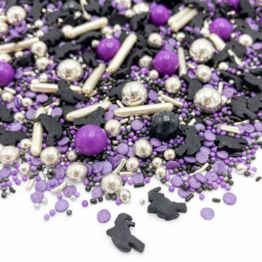 Halloween Streusel Hexen Lila Schwarz