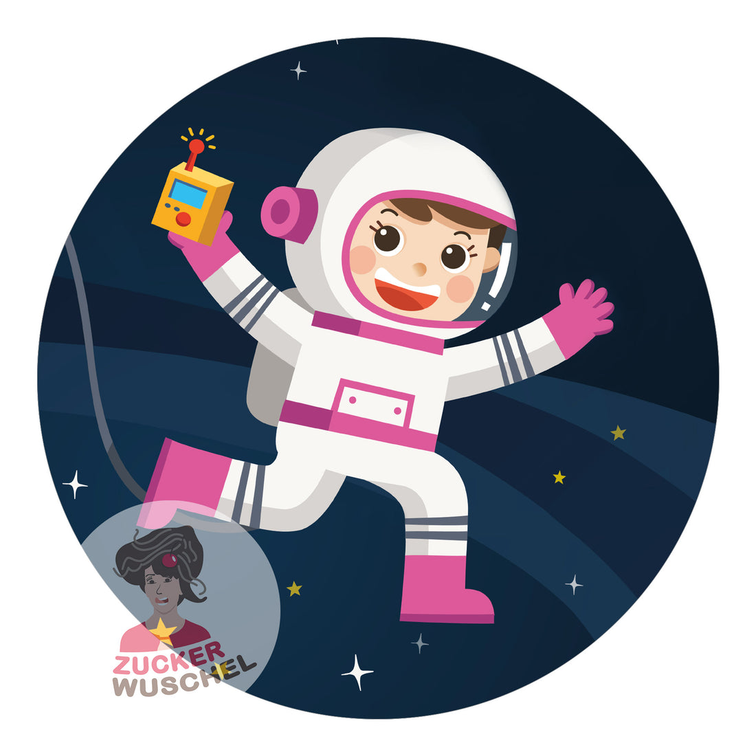 Tortenaufleger Kindergeburtstag "Astronautin"