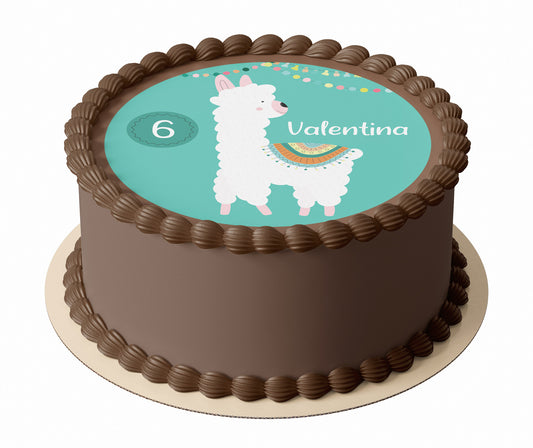 Tortenaufleger Geburtstag "Lama"