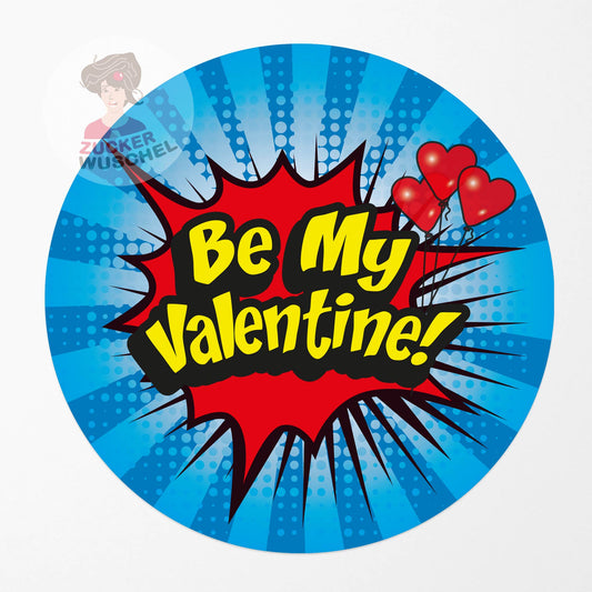 Tortenaufleger "Be my Valentine!" im Superhero Look