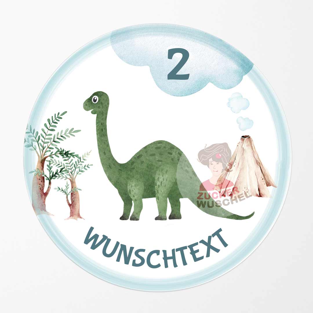 Tortenbild Brachiosaurus Dino Wunschtext