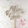 Tortenstecker aus Holz Geburtstag Spruch Alles Gute