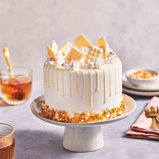 Weißer Cake Drip
