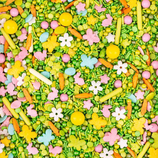 Zuckerstreusel Schmetterlinge Osterhasen Grün Gelb Rosa